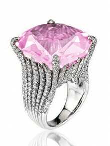 1 chiếc nhẫn đá Cubic Zirconia thời trang dành cho nữ, thích hợp làm quà tặng đám cưới, lễ đính hôn, dự tiệc hoặc quà tặng ngày Valentine. - Hồng - Xem 10