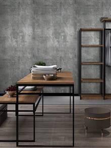 1卷复古自粘壁纸，现代做旧混凝土纹理，可移除剥离粘贴式乙烯基墙贴，适用于家居装修装饰，宽15.76英寸