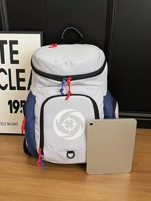 新款时尚大容量背包，休闲百搭学生书包 - 淺灰色 - 查看 3