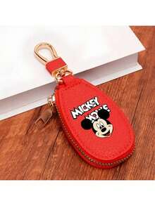 1pc Disney Licensed Mickey Mouse Key Holder Wallet, Zippered Key Case For Home & Car Keys Organization, Spacious & Minimalist Design - Multicolor - View 13