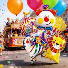 Bộ 6 bóng bay hình thú Qi Jing Mao Yi, bóng bay trang trí tiệc theo chủ đề lễ hội, bóng bay hình chú hề, bỏng ngô, ngựa con và sư tử, bóng bay hình động vật, bó bóng bay xiếc, bóng bay trang trí tiệc sinh nhật chủ đề xiếc, bóng bay trang trí lễ hội, bóng bay xiếc, bóng bay trang trí tiệc sinh nhật. - mặc định - Xem 4