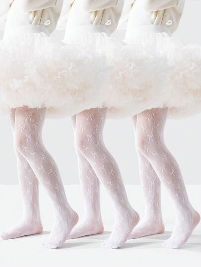 1pc Girls' Tights, Sweet Butterfly Decor, Skin-Friendly Soft Comfortable Breathable Leggings, Lightweight Casual Versatile, Suitable For Performance, Party, Holiday Gift, School, Valentine's Day, Daily Wear