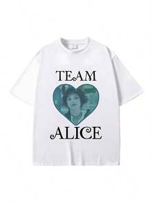 Super Happy Summer Movie Twilight Team Alice Cullen Graphic T Shirts Robert Pattinsons Funnyssss Meme T-Shirt Fashion Vintage Oversized Tshirt - 白色 - 查看 1