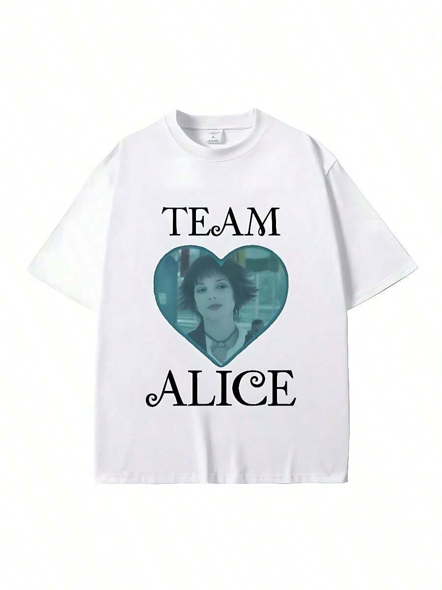 Super Happy Summer Movie Twilight Team Alice Cullen Graphic T Shirts Robert Pattinsons Funnyssss Meme T-Shirt Fashion Vintage Oversized Tshirt - 白色 - 查看 1