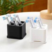 1 st förvaringslåda för elektriskt tandborstehuvud, hållare för tandborstehuvud, förvaringslåda för badrumsbänkskiva i plast, platsbesparande förvaringsställ för badrumsbänkskiva, oberoende tandborstehållare, ingen installation/ingen strömförsörjning krävs