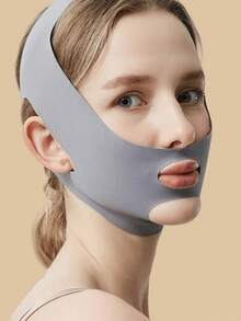 Women's Face Mask, Face Bandage Sleep Mask Face Shaping, Helps Sculpt Perfect Facial Contours, Reusable, Hand Washable, Suitable For Daily Wear, Nylon Material - Purple - View 3