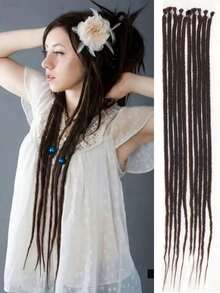 10pcs Synthetic Dreamy Braiding Hair Extensions, Ombre Dreadlock Braids, 24 Inch, Reggae Style Crochet Braids - Multicolor - View 13