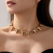 Dây chuyền đinh tán phong cách Punk Rock Gothic, vòng cổ choker cổ điển, phụ kiện trang sức Hip Hop. - Nhiều màu - Xem 6