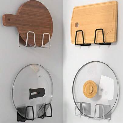 4 piezas Estante para esponjas de lavavajillas, Cubierta de fregadero de cocina, Estante para esponjas de acero inoxidable sin perforación, Ganchos de almacenamiento, Estantes de cocina con ganchos