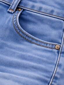 YOREE STRETCH DENIM JUMPSUIT WITH GOLDEN BUTTONS MOD. - 淺色水洗藍 - 查看 5
