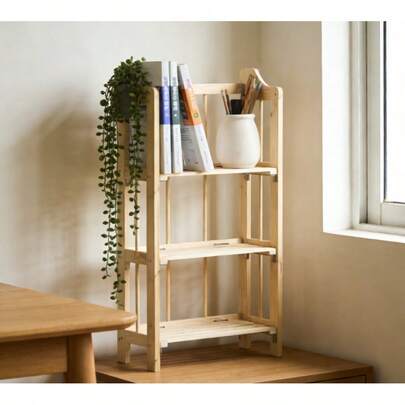 [Novo lançamento] Estante pequena de madeira de abeto, com ótima avaliação (46 cm/67 cm de altura), suporte de madeira multiuso para livros e materiais de escritório.