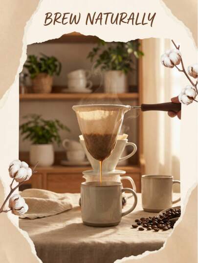 1 Stück Flanell Kaffeefilter Beutel, mit verstärktem Flanell, kann gewaschen und wiederholt verwendet werden. Geeignet für Kaffee- und Teefilterung. Das abnehmbare Design ermöglicht einen einfachen Wechsel und Waschen des Stoffbeutels. Der Edelstahlring ist nicht leicht zu verformen. Ein guter Helfer für das handgebraute Kaffeekochen.