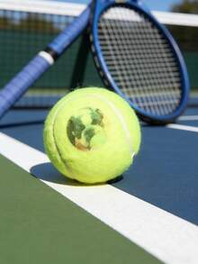 1Pc Personalized Tennis Ball,Can Be Customized With Your Name , Multiple Colors Available, Christmas/Birthday Gift, High Elasticity For Beginner Training & Match, Massage Pet Ball, Chew Toy, Custom Logo Tennis Accessory, Stress Relief Pet Supplies - Multicolor - View 10
