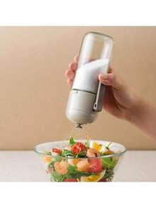 1 件厨房玻璃盐瓶容器，家用防潮密封香料罐，方便透明的盐研磨器分配器，用于盐、胡椒、辣椒粉和其他颗粒调味料