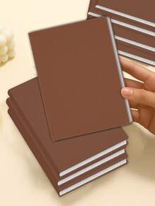 1pc Pocket Notebook, 3.7" X 5.7" Small Notebook Journal For Note Taking, Great For Women Men, Office Supplies School Home - Brown - View 3