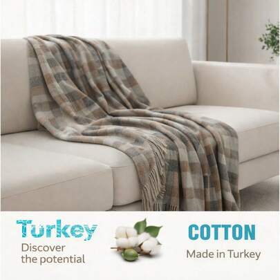 Ultra Soft 100% Acrylic Knit Blanket – Lightweight, Warm & Cozy & Made In Turkey