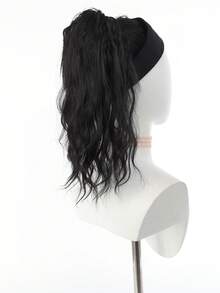 16英寸瀑布式直马尾假发，带夹子，半扎发，高冠，假马尾，与Hot Girl Girl Group假发辫子款式相同 - 彩色 - 查看 4