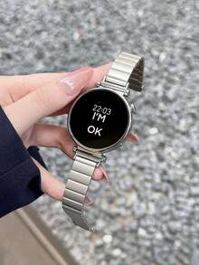 18mm/20mm/22mm 金属磁吸表带 - 适用于三星 Galaxy Watch 6/5/4 40mm/44mm、Galaxy Watch 5 Pro、Galaxy Active 2、Watch 6/4、GT6/GT5/GT4/GT3 Pro，时尚替换表带，舒适的中性设计 - Starlight - 查看 5