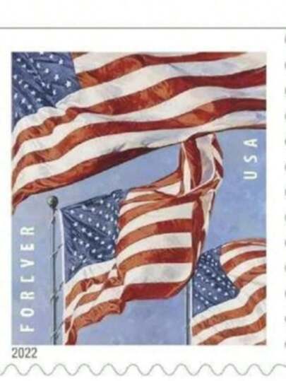 2024\2023\2022\2019\2018\2017\, Postage, Office Supplies, Stickers, Collectible, Permanent, Stickers, First Day Cover, 1 Roll/100 Pcs, School Supplies, Boyfriend, Anniversary, Home Decor, House Essentials, Money Saving Book,