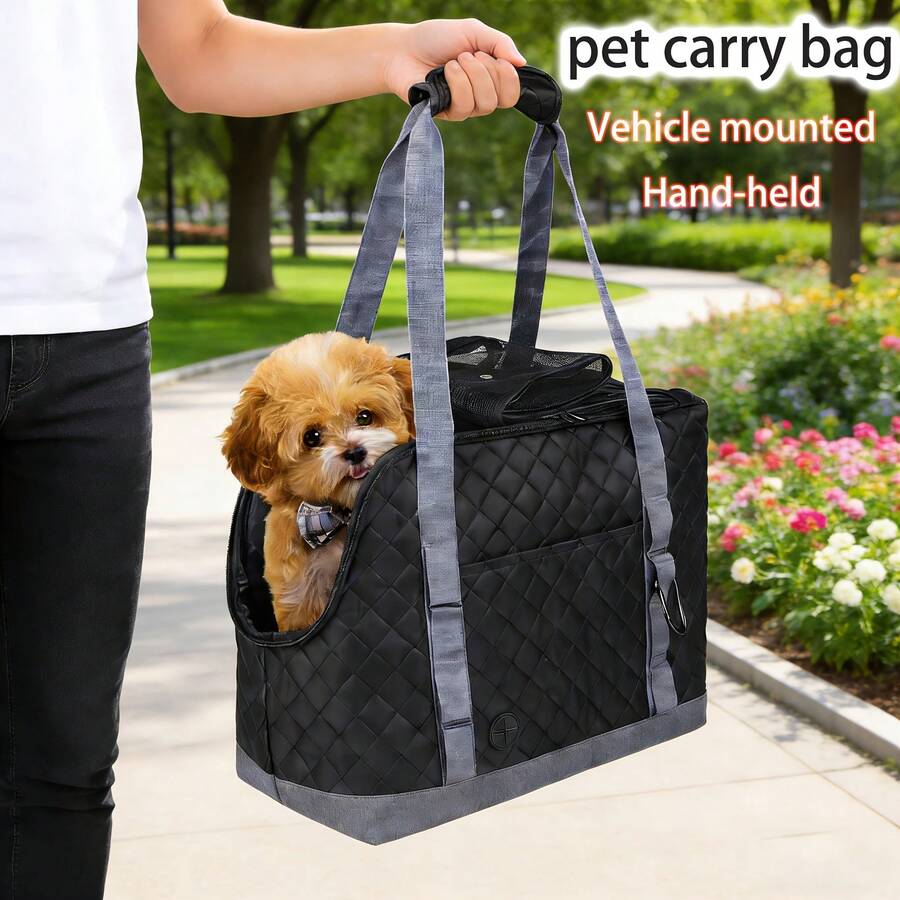 Foldable Pet Carrier - Portable Dog Carrier, Lightweight & Breathable, Zipper Closure, Suitable For Cats/Small Dogs, Ideal Choice For Pet Owners