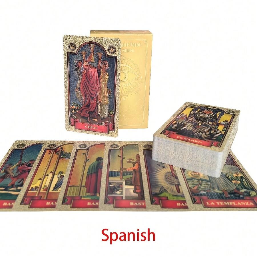 Classic Golden Tarot Card Divination Game - An Interesting Choice For Family Gatherings, Holidays, New Year, And Various Other Parties And Events - Classic Gold Tarot Cards - View 1