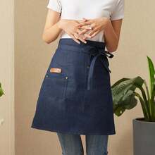 Waist Apron With Pockets Half Aprons Waiter Server Short Aprons For Kitchen Cooking Baking Artist Work Aprons,One Size - Multicolor - View 4