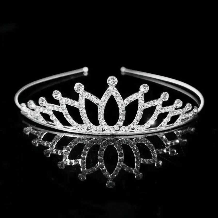 3pcs/Set Silver Alloy Fashion Rhinestone Headband, Bridal Hair Accessories, Bachelorette Party, Bridesmaid, Wedding, Formal Event Decor