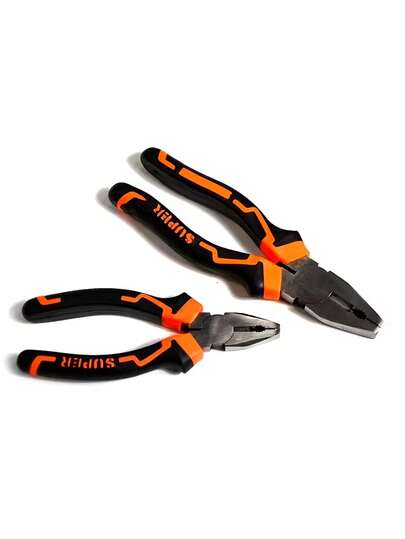 1PC 8-Inch Carbon Steel Pliers,Durable And Versatile Electrician's Wire Stripping Pliers, Cable Cutting And Stripping Tool, For Easy Wire Stripping And Cutting. Wire Cutters - Multi-Purpose Wire Cutters, Specialized For Electricians, Suitable For Electricians, Craftsmen, Mechanical Maintenance, And Gardening Pruning