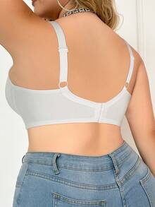 Sujetador con aros MIMILEMON para mujer de talla grande, blanco, con soporte y comodidad, que levanta - Blanco - Ver 7