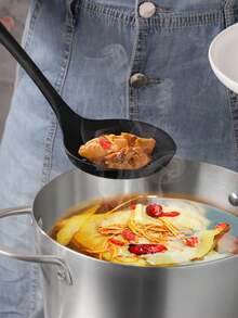 8pcs Silicone Kitchen Utensil Set, Suitable For Non-Stick Pans - Heat Resistant Black Cooking Tools (Spatula, Ladle), Dishwasher - Multicolor - View 4