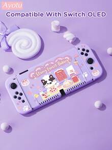Ayotu Shark & Strawberry & Cat & Heart Theme Protective Case For Switch,Compatible New Switch2(2025)/Switch NS/Switch OLED,Can Be Installed In The Dock Without Removing The Protective Case,Universal Gamepad Protective Cover, Switch Gaming Accessories, Anti-Drop, Scratch-Resistant, Spring Romance/Back To School Gifts/Christmas Gifts/Valentine's Day Gifts - Multicolor - View 8