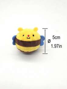 卡通刺猬吱吱叫咀嚼玩偶，宠物牙齿清洁按摩器，可自行玩耍的毛绒玩具，适用于猫狗 - 彩色 - 查看 15