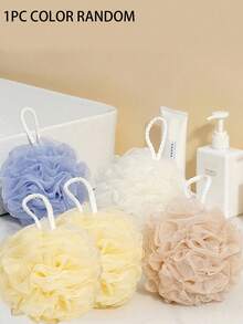 5pcs/3pcs/1pc Set Luxury Soft Loofah Bath Sponge, Extra Large, Unisex Exfoliating Bath Brush, Compact Bundled Reusable, Random Color, Home Bathroom Decor, Summer - Multicolor - View 7