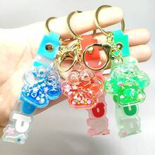Móc khóa hình móng vuốt mèo uốn lượn sáng tạo với dầu lỏng, màu chuyển sắc, trang trí xe hơi, giảm căng thẳng dễ thương, phụ kiện túi điện thoại cho cặp đôi, quà tặng nhỏ phổ biến. - Nhiều màu - Xem 2