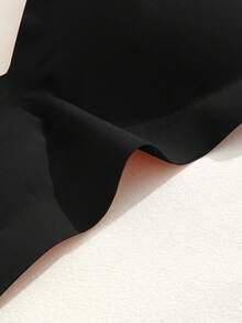 Set de 3 sujetadores sin costuras y acolchados, sujetadores inalámbricos cómodos, sujetadores básicos de unicolor sin costuras para mujeres - Negro - Ver 8