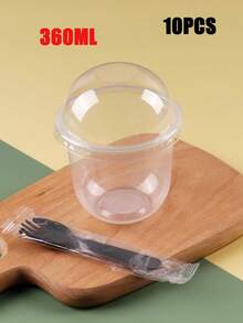 250ml/360ml/500ml, Disposable U-Shaped Cake Cups, Summer Transparent Plastic Dessert Cups, With Lids, Multi-Purpose, Can Be Used To Hold Yogurt, Pudding, Ice Cream, Fruit, And Is Also Suitable For Cakes, Mousses, Milkshakes, Yogurt, Ice Cream, Fruit, Cakes, And Is Suitable For All Kinds Of Parties And Back-To-School Catering. - Transparent - View 17