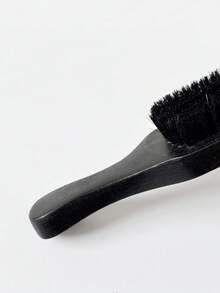 1pc Black Wooden Handle Soft Bristle Hair Brush, Creamy Texture, Economical & Practical Wooden Body, Suitable For Home, Travel, Men & Women - Multicolor - View 6