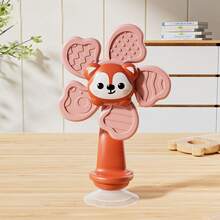 1pc Suction Cup Rotating Toy, Suitable For Infants And Toddlers, Fun Design With Textured Handle, ABS Resin Sensory Toy, Travel Toy For Airplane, Restaurant - Multicolor - View 15