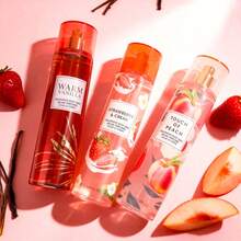 Wish 20 Varieties Of Women's Body Mist Perfume Spray, 3 Pcs/8 Fl Oz Long-Lasting Floral Fruity Spray With Non-Greasy Alcohol-Based Formula. Suitable For Hair & Body, Ideal For Parties, Dates & Gifting. Lightweight And Smooth Application.Valentine's Day Gift - Warm Vanilla+Strawberries&Cream+Touch of Peach - 查看 7