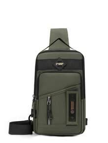 Men's Portable Commuter Shoulder Bag, Versatile Minimalist Handbag & Crossbody Chest Bag - Multicolor - View 9