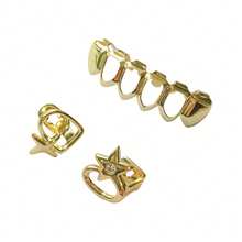 1 Set Funny Hollow Star Teeth Grillz, Unisex Daily/Party Accessories - Multicolor - View 10