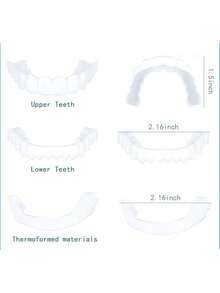 1套硅胶牙齿美白贴片，用于牙齿美白 - 白色 - 查看 4