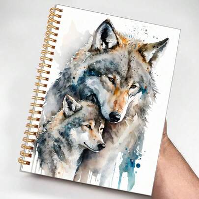 1 A5 Cute Animal Horizontal Notebook - Cute Pattern - Compact For School, Office - Perfect Birthday And Christmas Gift Diary