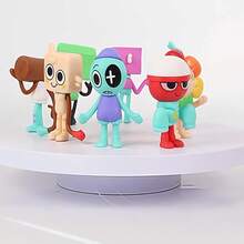 8PCs Mini Anime - Cute Collectible Statue For Desk Decor, Perfect Gift For Anime Lovers And Geeks, Cartoon Character Model - Nhiều màu - Xem 2