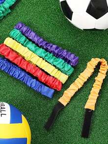 1/3/6 Peças Amarras Elásticas Ajustáveis para Pernas, Adequadas para Corrida de 3 Pernas - Faixas de Jogo de Festa Ajustáveis, Adequadas para Desafio de Equipe, Diversão Familiar e Atividades ao Ar Livre, Jogos Interativos de Festa de Feriado, Festa de Solteiros, Bandas de Jogos de Atmosfera Animada - Multicolorido - Visão 6