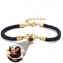 Personalized Customized Photo Projection Bracelet Couple Halloween Gift Bracelet Photo Bracelet Set Anniversary Gift Valentine's Day Gift - Multicolor - View 10