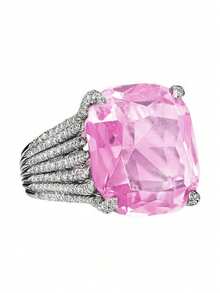 1 chiếc nhẫn đá Cubic Zirconia thời trang dành cho nữ, thích hợp làm quà tặng đám cưới, lễ đính hôn, dự tiệc hoặc quà tặng ngày Valentine. - Hồng - Xem 2