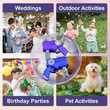 Kids' Bubble Gun, Includes 3 Refill Bottles And AA Batteries, Suitable For Children Aged 3 And 4-8. A Party Favor, Summer Toy, Outdoor Activity, Easter Gift, Or Birthday Present. - 1 Purple Item (Refill Solution *2 + AA Batteries) - View 10