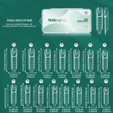 30片/盒可重复使用的法式双色美甲延长片，15种尺寸，适用于硬胶/亚克力凝胶快速成型，DIY个性化美甲工具 - 無色 - 查看 9