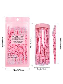 40/30/20/12件套多功能眉毛修剪器和面部毛发去除器，带保护盖，男女通用（1/3/6/12/24/30件套装） - 彩色 - 查看 4